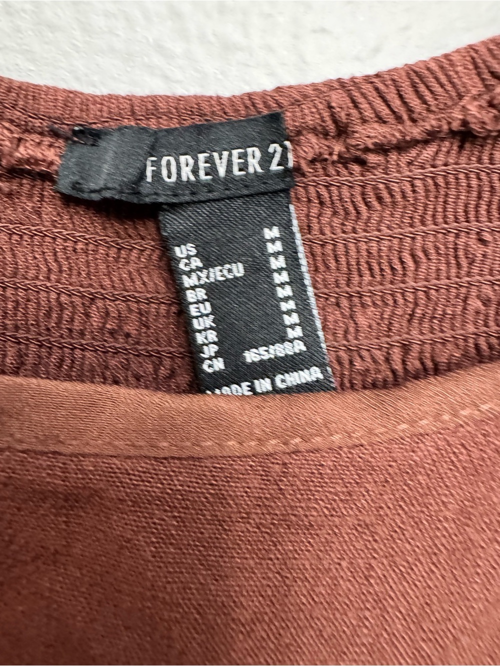 Forever 21 Rust Brown Puff Sleeve Midi Dress - Picture 3 of 3